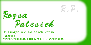 rozsa palesich business card